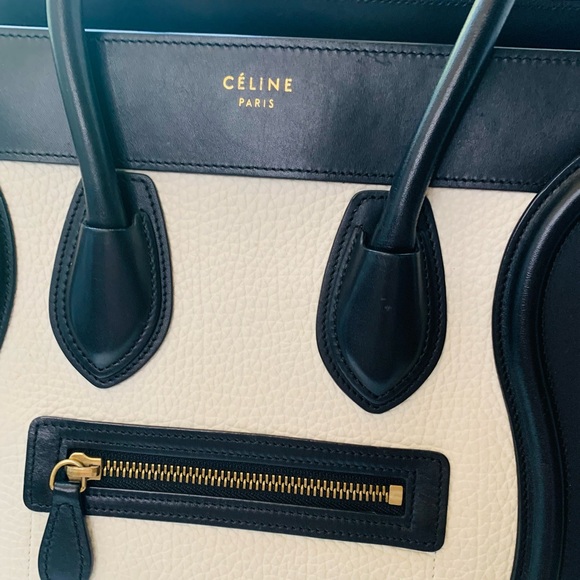 Rare Celine Micro Luggage Bag. Classic black & white leather with COA - Picture 14 of 15